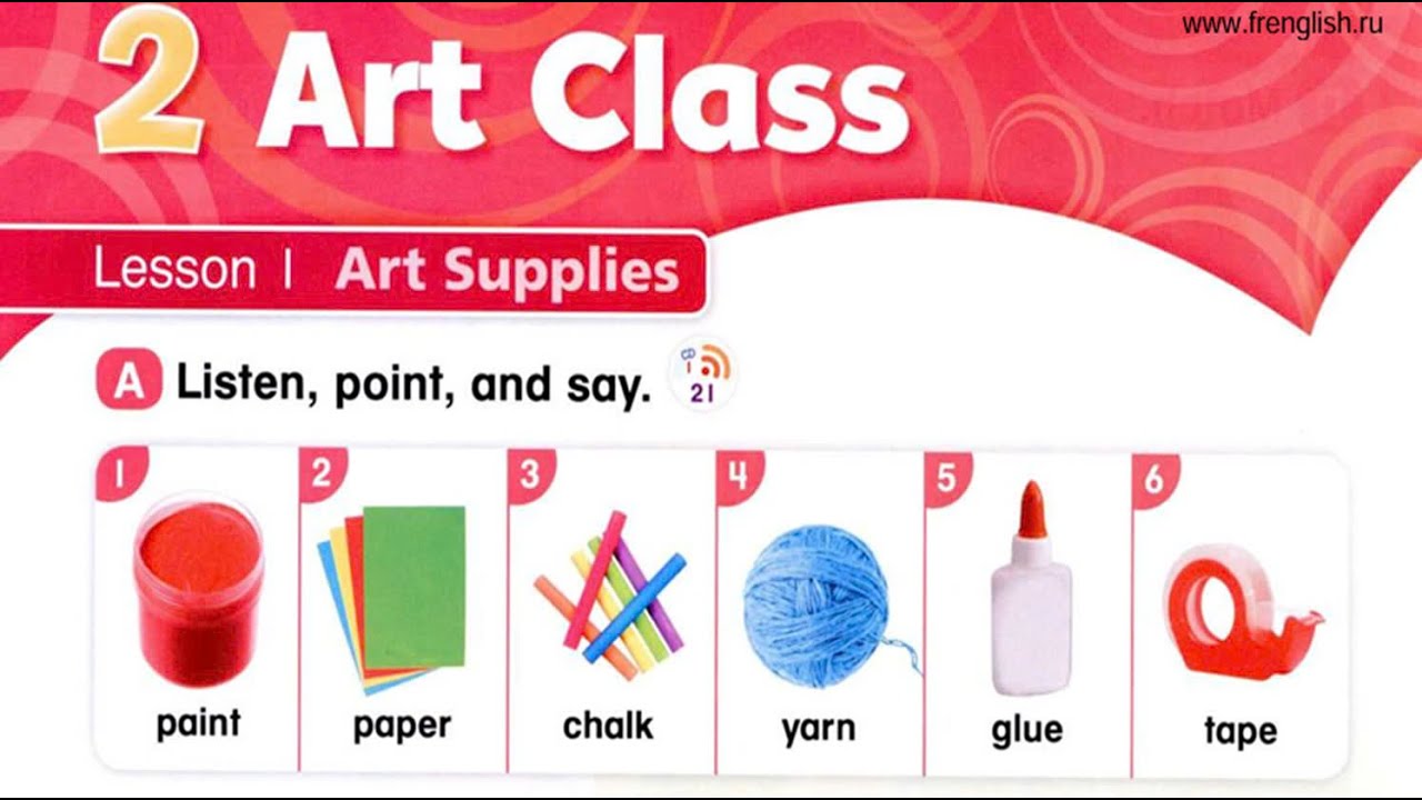 Everybody 1 Unit 2 Lesson 1 Art supplies - YouTube