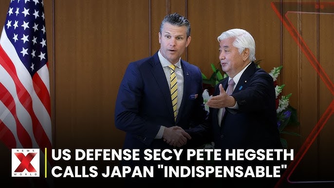 US Defense Secy Pete Hegseth Calls Japan "Indispensable" in Countering  China | NewsX World - YouTube