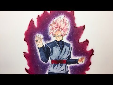 ゴクウブラック 超サイヤ人ロゼ 描いてみた/Drawing Goku Black Super