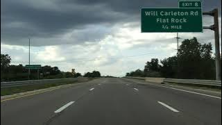 Detroit Bypass (Interstate 275 Exits 1 to 11) northbound