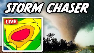 🔴Kansas DAMAGING Derecho, Hail & Tornado Threat! LIVE STORM CHASER!