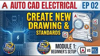 Ep 02 | AutoCAD Electrical Ep 02: Create New Drawing, Templates & Standards (NFPA vs IEC)