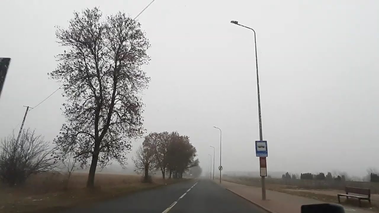 Poland - Driving - A ride from Tuszyn to Stawy Stefańskiego  (No Music, No Talking), December 2025