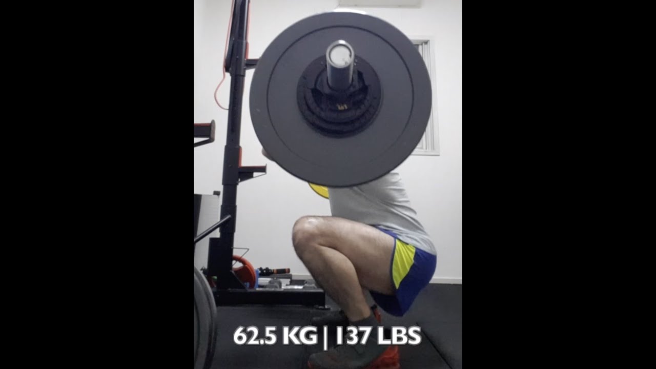 Front Squat 62.5 KG 137 LBS 8 reps x 6 sets אימון