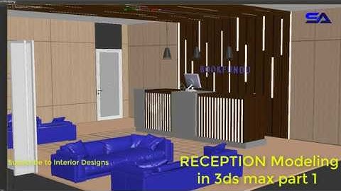 How To Reception Modeling in 3d max  Part 1 By Interior Design
