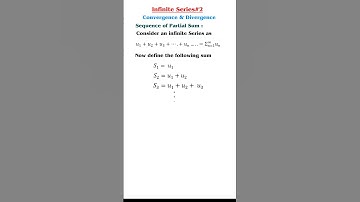 Infinite Series -2 || convergence and divergence || Real analysis || Sequence of partial sum