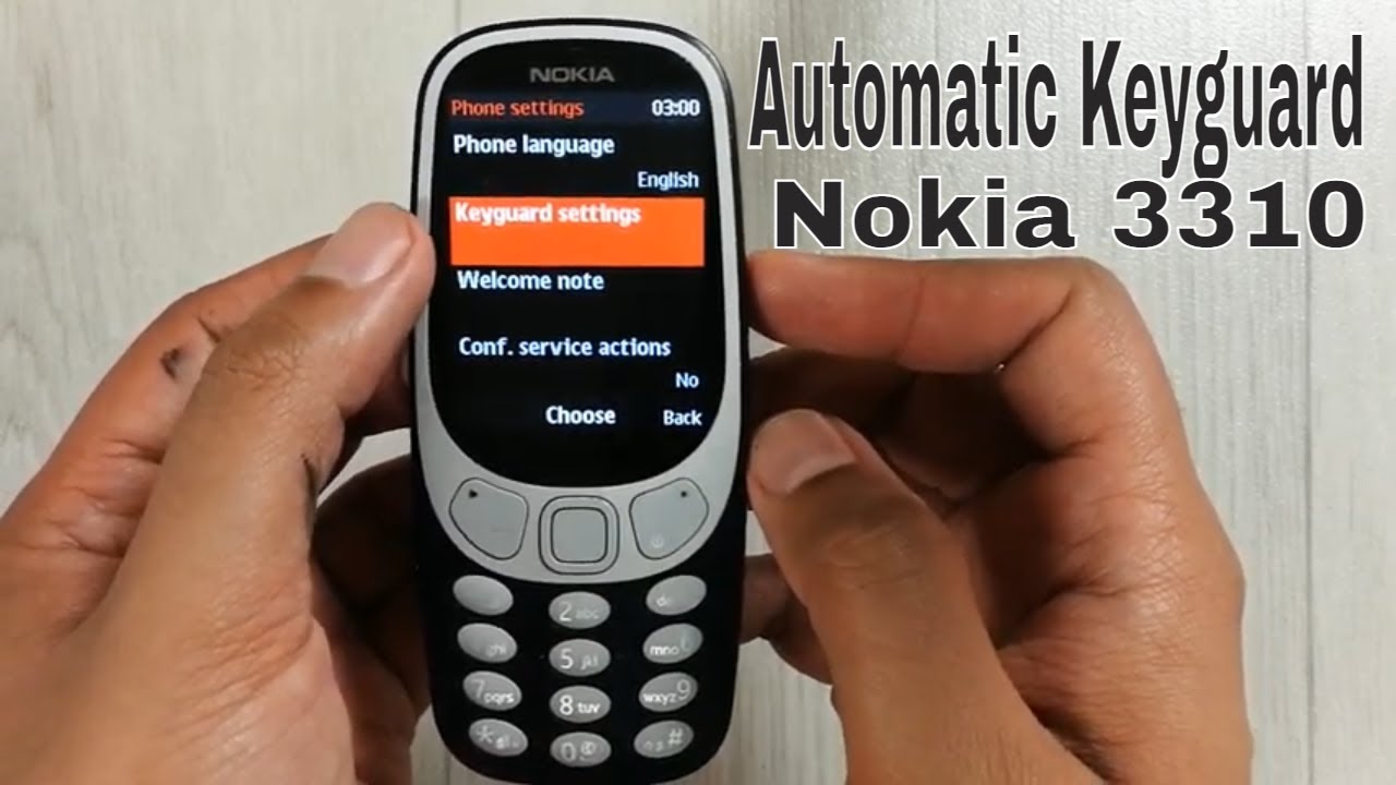 How to Set Up Automatic Keyguard in Nokia 3310