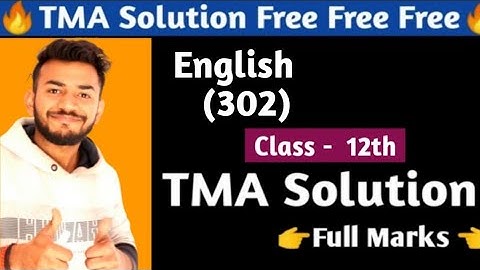 NIOS Class 12th English (302) solved Assignment || TMA Solved Assignment || NIOS