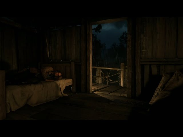 Sleeping On A Rainy Night At The Trapper's Cabin | RDR2 ASMR class=