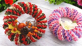 картинка: Круглогодичные косметические поделки | Спиральный венок сделать дома легко