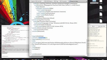 TeX Tutorial 9: Formatting & CV Design Part 2