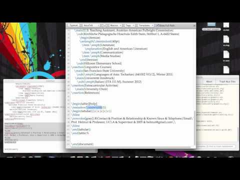 TeX Tutorial 9: Formatting & CV Design Part 2