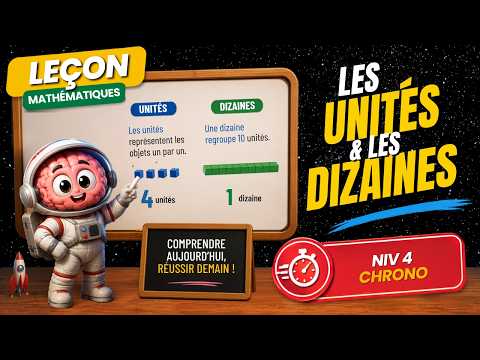 Maths CP — Maths CP - Les Unités & dizaines | Niveau 4 - Chrono | Apprendre avec Céréduc
