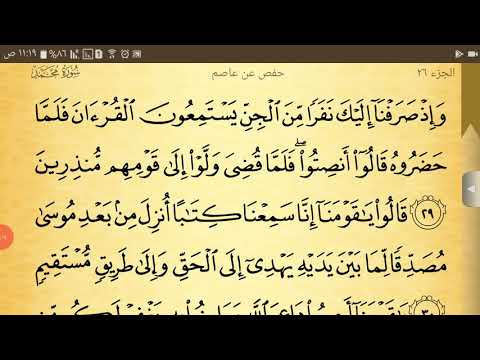 تلاوة سورة الأحقاف من الآية  إلي الآية 