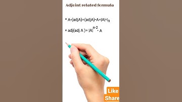 Adjoint  | adj(adjA) | JEE-MAINS | JEE-ADVANCED | WBJEE | Adjoint of Matrix#shorts