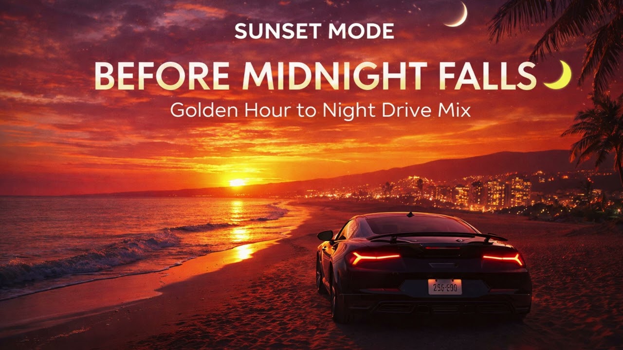 Before Midnight Falls 🌙 | Golden Hour to Night Drive Mix