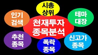 5/30 (금) 천재투자 시장 이슈종목 분석