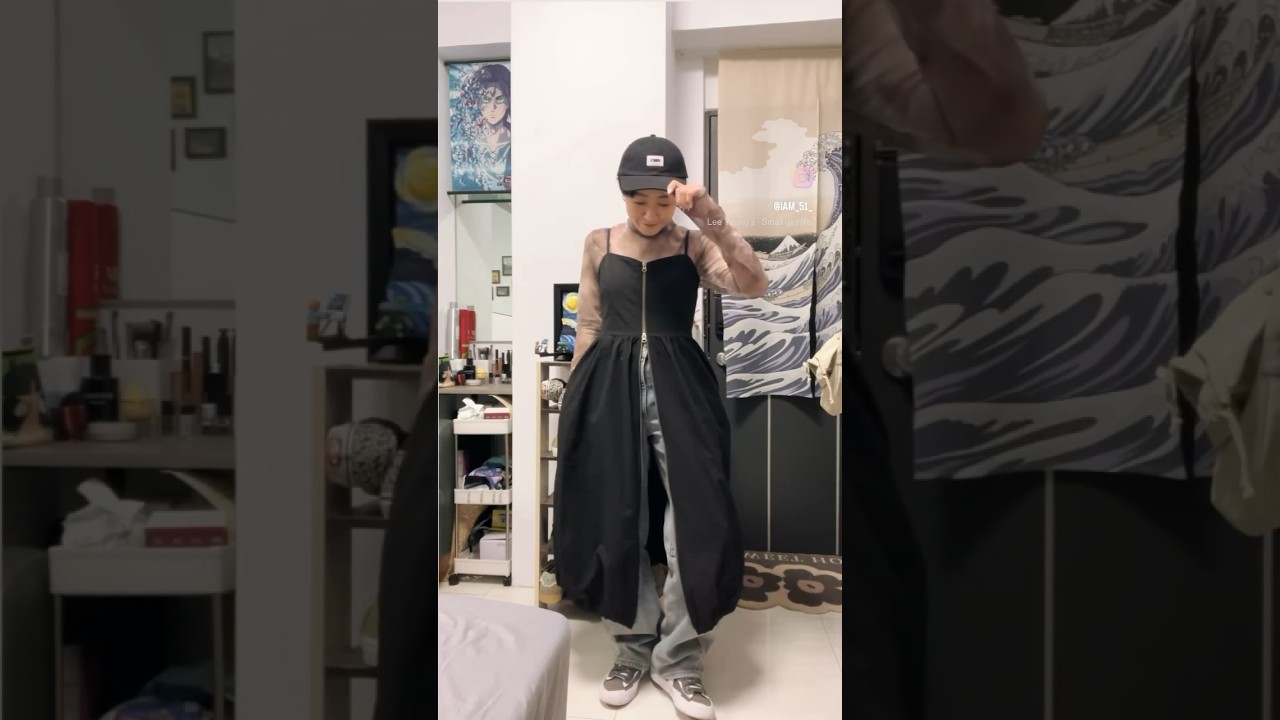 GU Bubble dress前拉鍊泡泡連身裙