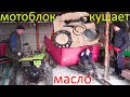 Мотоблок кушает масло - что делать!!!