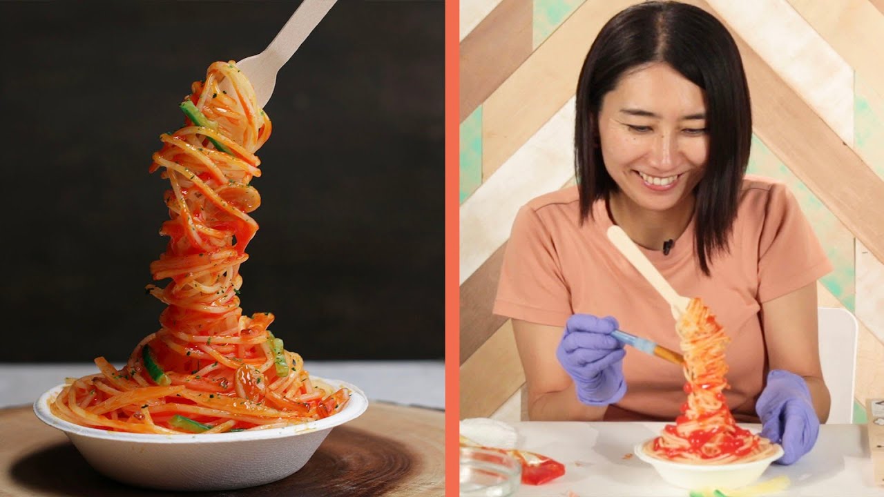 Professional Chef Make A DIY Fake Noodles Sample - YouTube