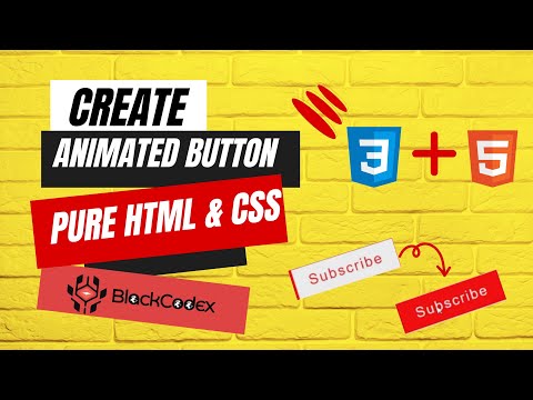 Animated button using Pure HTML & CSS | BlackCodex