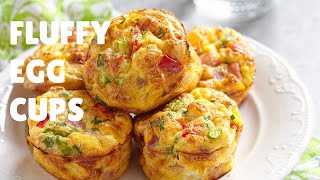 Fluffy Egg Cups Recipe\/ Best Breakfast Egg Muffins Recipe.