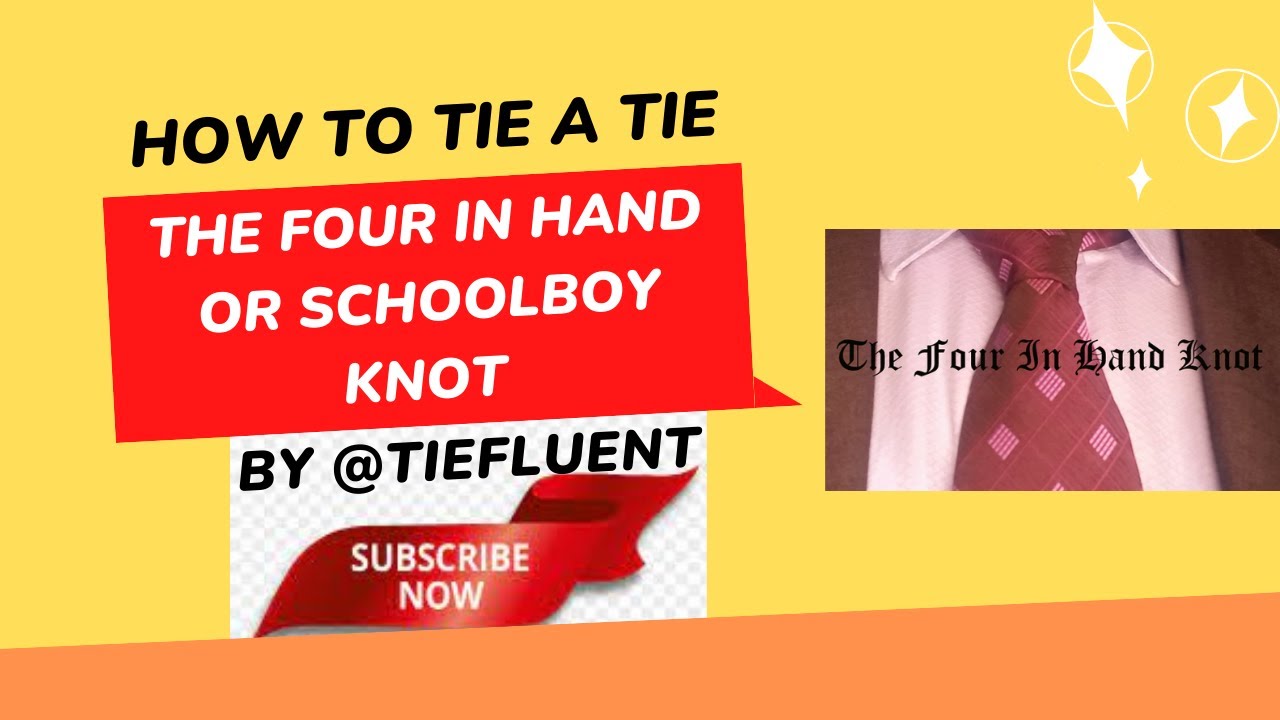Learn How To Tie A Tie The Four in Hand Necktie Knot . YouTube
