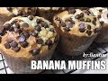 BANANA MUFFINS with ALMONDS & CHOCOLATE CHIPS