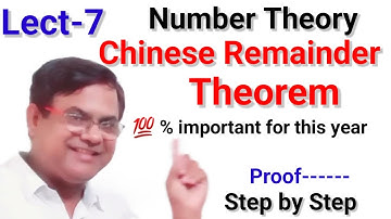 Chinese Remainder Theorem | Congruence | Chinese Remainder Theorem proof Number Theory