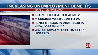 Increase in unemployment benefits coming