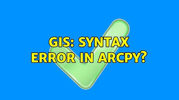 GIS: Syntax error in ArcPy?