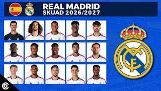 OFFICIAL!! Real Madrid 2026/2027 Player Squad List - Real Madrid 2026