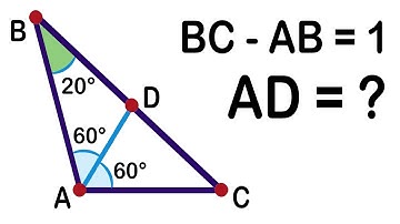 Finding the length of the angle bisector AD. Geometry Challenge. Math Olympiad Geometry problem.