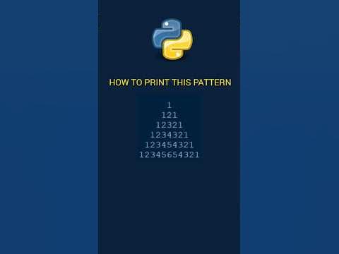 Print Pattern in Python #python #shortfeed #shorts - YouTube