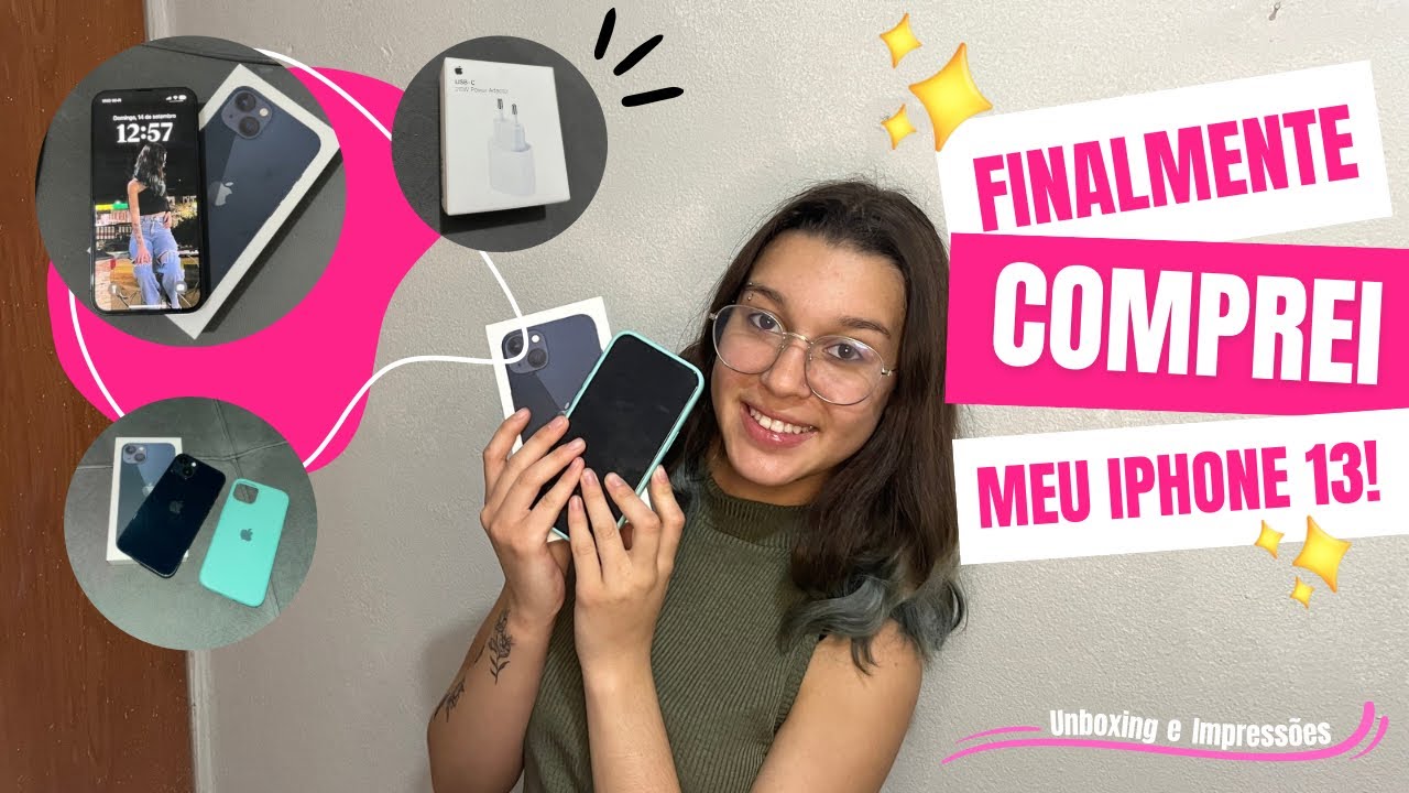 Comprei meu PRIMEIRO iPhone!!! - iPhone 13 ~Unboxing e Primeiras impressões~ ✨