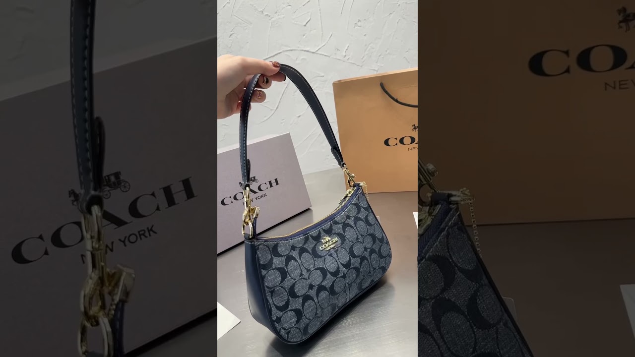 Coach Teri Denim Blue Shoulder Bag NIce price!