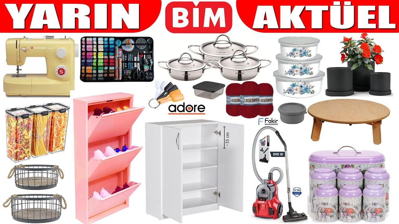 BİM 5 MART 2026 | ÇİÇEKLİ SAKSILIK | BİM BU HAFTA MOBİLYA AYAKKABILIK BİM DİKİŞ MAKİNESİ AKTÜEL