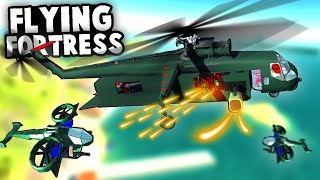 Incredible FLYING FORTRESS Helicopter vs DESTRUCTIBLE Gunship! Ravenfield Best Mods screenshot 4