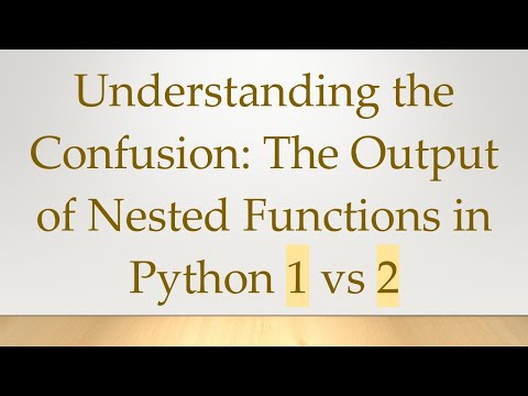 Understanding the Confusion: