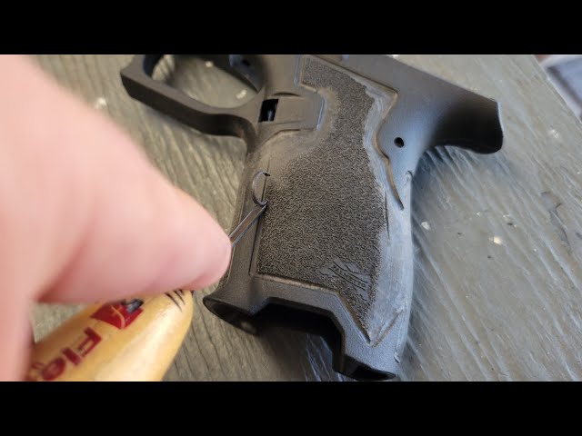 Glock stippling borders with a chisel. The flexcut shallow u-gouge wood  carver. 