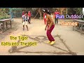 The tiger falls into the well game  team building game  fun outdoor game