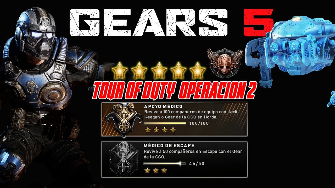 GEARS 5 Revive a 100 compañeros con jack Revive a 50 compañeros en