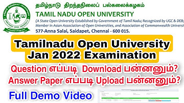 How to Download Question Paper and How to Upload Answer Sheet Full Demo Video-TNOU