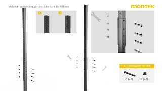Montek Mobile Freestanding Vertical Bike Rack For 5 Bikes Installation Video