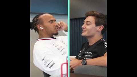 HAMILTON E RUSSELL😂NO DESAFIO DO SUSSURRO👏 #Shorts #lewishamilton #georgerussell