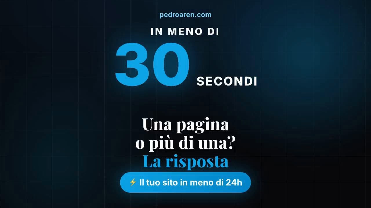 Sito web di una sola pagina o multipagina? La risposta chiara