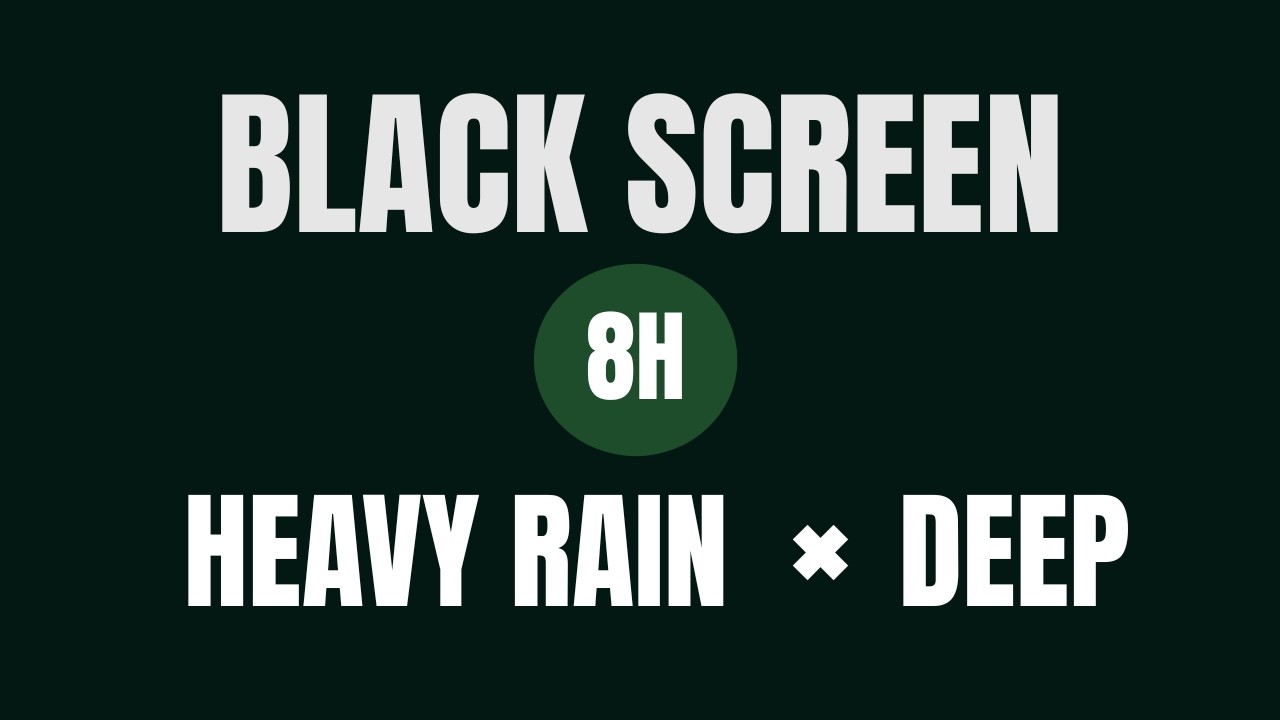 Mind won’t slow down? Black Screen | Heavy Rain × Deep | 8 Hours