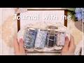 [ASMR] 水色コラージュ🩵🩵🩵 | collage | journal with me
