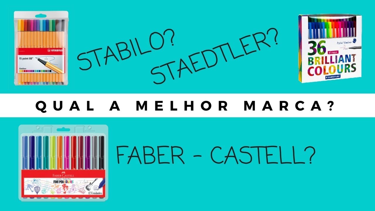 QUAL A MELHOR Stabilo, Staedtler ou Faber Castell? YouTube