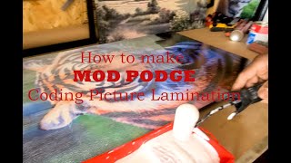 How to make MOD PODGE Coding Picture Lamination